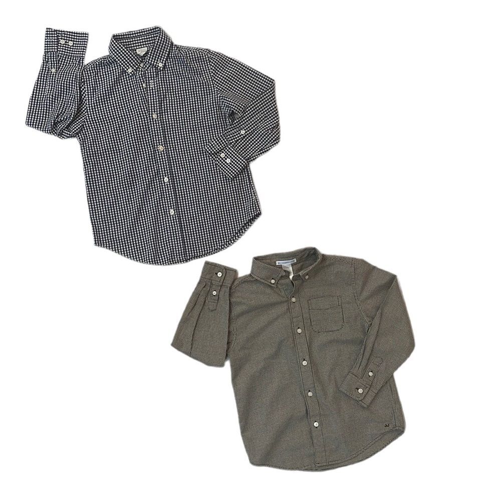 Bundle of Two Boys Dress Shirt Button Down Long Sleeve Sz 6